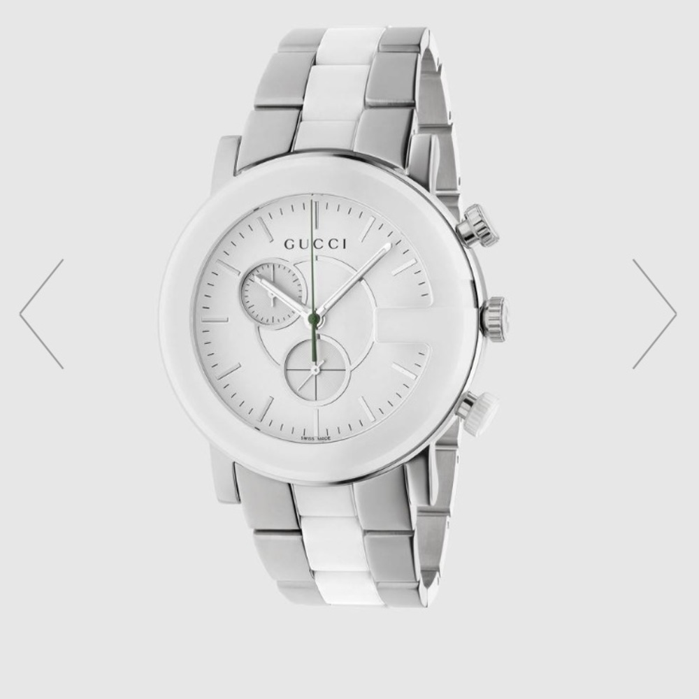 { Gucci } G Chrono 44mm White Face Watch - Picture 3 of 8
